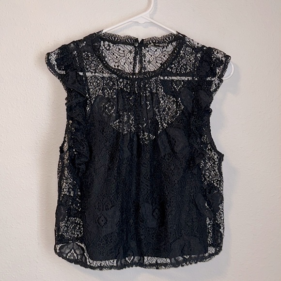 zara black lace top - Picture 1 of 2